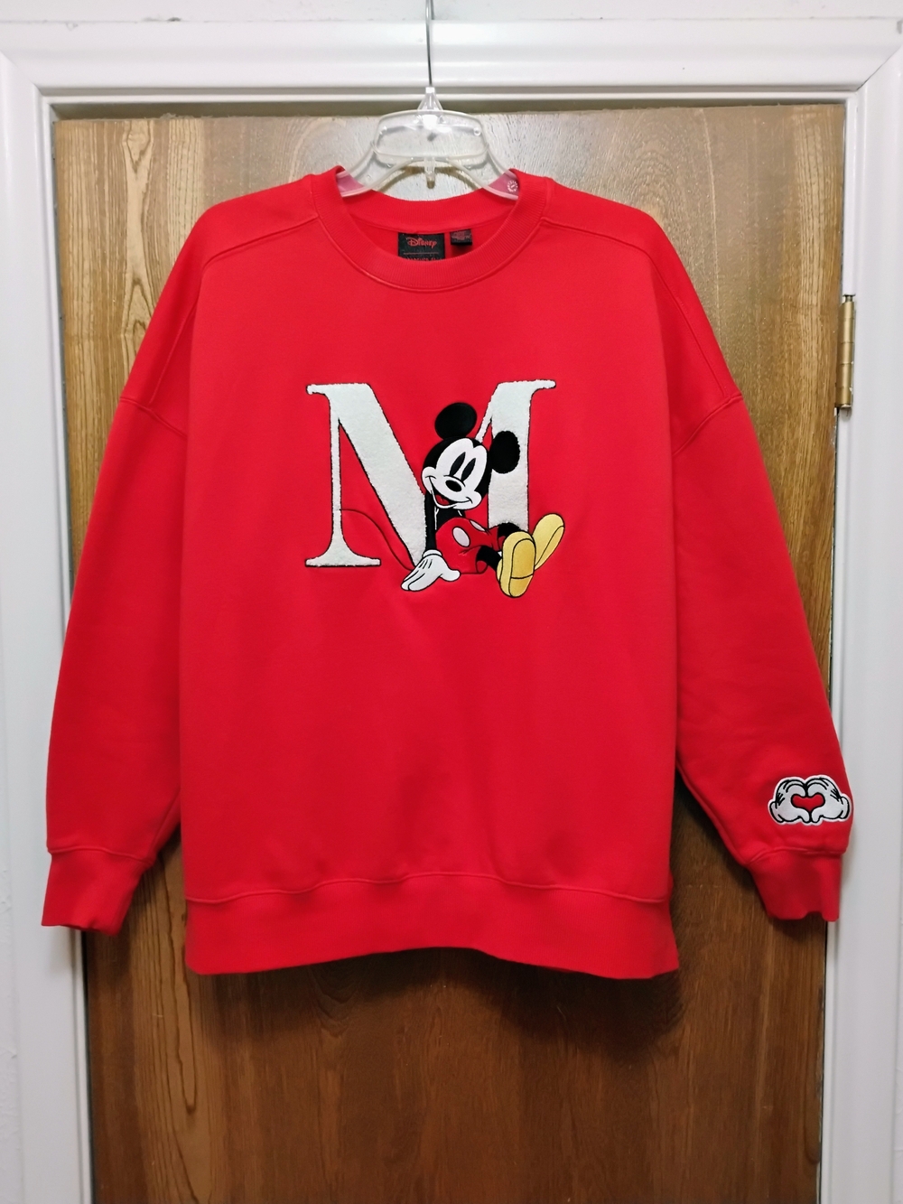 Disney Forever 21 Crewneck Sweatshirt W/ Mickey Mouse 3D Chenille Patchwork. 2X